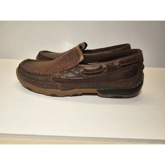 Twisted x Women's Slip-On Tooled Driving Moc SMUWDMS4 Brown Size 7.5 M - Picture 8 of 10